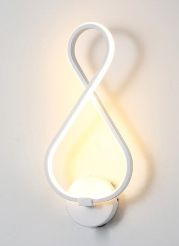Infinity Linear LED Wall Sconce in matte white, warm light