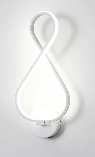 Infinity Linear LED Wall Sconce in matte white mounted on wall