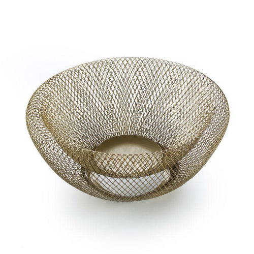 Duo Layer Metal Mesh Basket - Fine Home Accessories