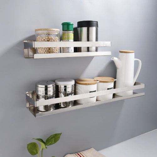 Matte Silver Wall Shelf - Fine Home Accessories