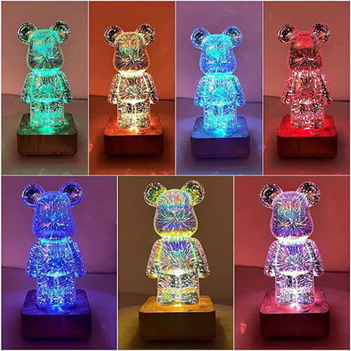 Sparkling 3D Bear Night Light