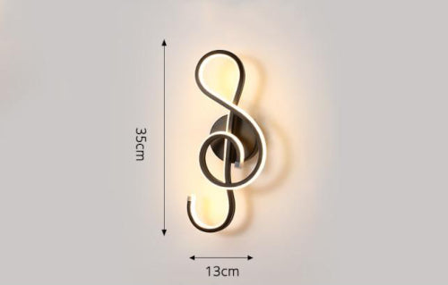 The Note Black Wall Sconce - Fine Home Accessories