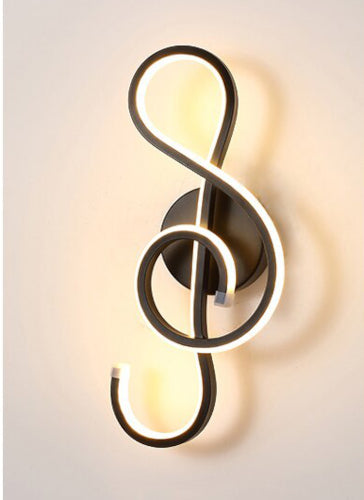The Note Black Wall Sconce - Fine Home Accessories