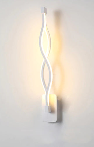 Twisty White Modern Wall Sconce - Fine Home Accessories