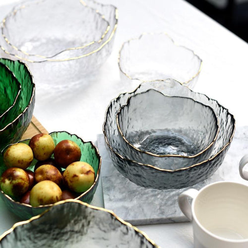 Gray Frost Glass Bowl - Fine Home Accessories