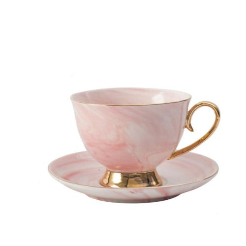 Luxe Coffee Cup and Saucer Set - Fine Home Accessories