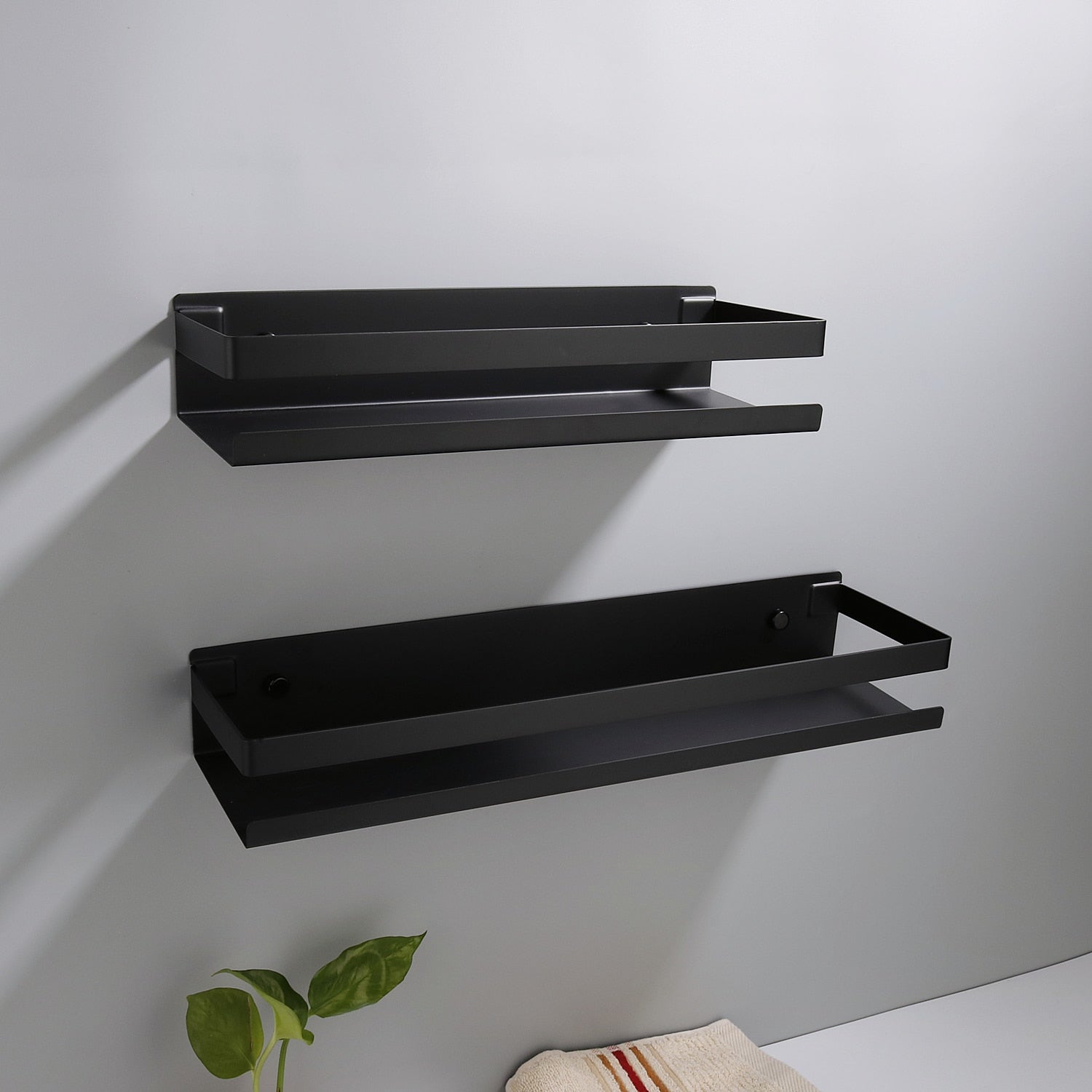 Matte Black Wall Shelves