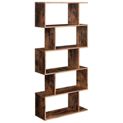 5-Tier Wooden Alternating Bookcase - Fine Home Accessories