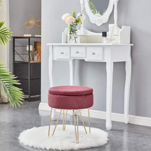 Dayiri Velvet Ottoman Stool - Fine Home Accessories