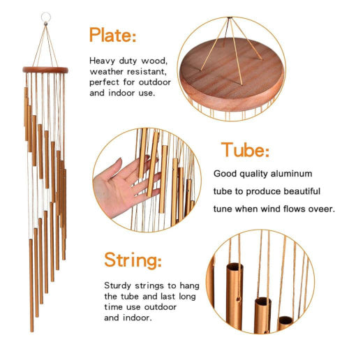 Melodic Rotating Wind Chimes - Fine Home Accessories