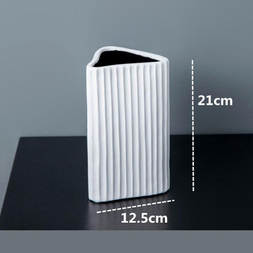Contemporary Ceramic Cylinder Vase - Fine Home Accessories